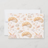 Romantic Blush Croissant Bakery Business サンキューカード (裏面)