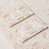 Romantic Blush Croissant Bakery Business 名刺