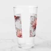Romantic Blush Flowers Glass Cup – Floral Drinkwar タンブラーグラス (左)