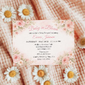 Romantic Blush Garden Baby in Bloom Invite 招待状