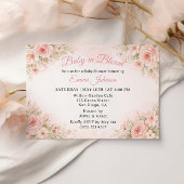 Romantic Blush Garden Baby in Bloom Invite 招待状