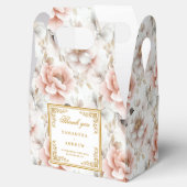 Romantic blush ivory boho floral wedding favor box フェイバーボックス (オープン)