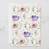 Romantic Blush & Lavender Floral Wedding 招待状 (裏面)