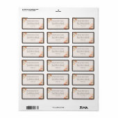 Romantic Blush Painted Floral Wedding ラベル (フルシート)