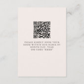 Romantic Blush Painted Floral Wedding Details エンクロージャーカード (裏面)