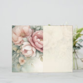 Romantic Blush Peony Junk Journal Page (スタンド正面)