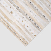 Romantic Blush Pink Cream Cream Hearts Stripes 薄葉紙 (詳細)