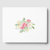 Romantic Blush Pink/Ivory Watercolor Roses Wedding ゲストブック (裏面)