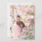 Romantic Blush Pink/Ivory Watercolor Roses Wedding セーブザデート (裏面)