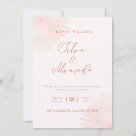 🌸 Romantic Blush Pink Wedding Invitation 招待状