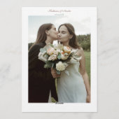 Romantic Blush Regency Lesbian Wedding 招待状 (裏面)