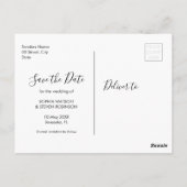 Romantic Blush Rose Wedding ポストカード (裏面)