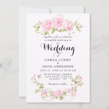 Romantic Blush Roses & Pink Bow Wedding