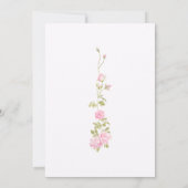 Romantic Blush Roses & Pink Bow Wedding 招待状 (裏面)
