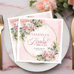 Romantic Bohemian Blush Pink Flowers Bridal Shower<br><div class="desc">✅ For matching items search 218B in my collections ✅ Celebrate the bride with elegant rose gold, dusty pink, and blush floral bridal shower napkins featuring delicate boho greenery and eucalyptus accents. Perfect for romantic table décor, these stylish napkins add a soft, feminine touch to any bridal shower. Ideal for...</div>