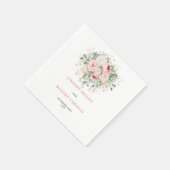 Romantic Bohemian Blush Rose Gold Wedding Napkins スタンダードカクテルナプキン (角)