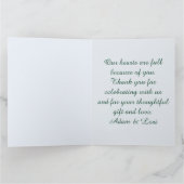 Romantic Bohemian Floral Wedding サンキューカード (内部)