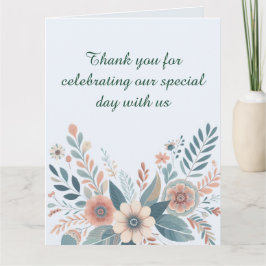 Romantic Bohemian Floral Wedding サンキューカード