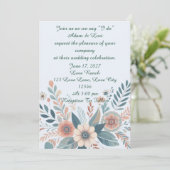 Romantic Bohemian Floral Wedding 招待状 (スタンド正面)