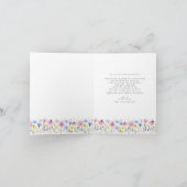 Romantic Boho Garden Wildflower Wedding サンキューカード (内部)