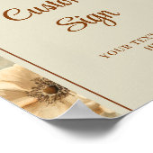 Romantic Boho Terracotta Sage Green Custom Wedding ポスター (角)