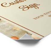 Romantic Boho Terracotta Sage Green Personalized  ポスター (角)