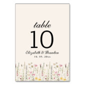 Romantic Boho Wedding with Wildflowers テーブルナンバー (正面)