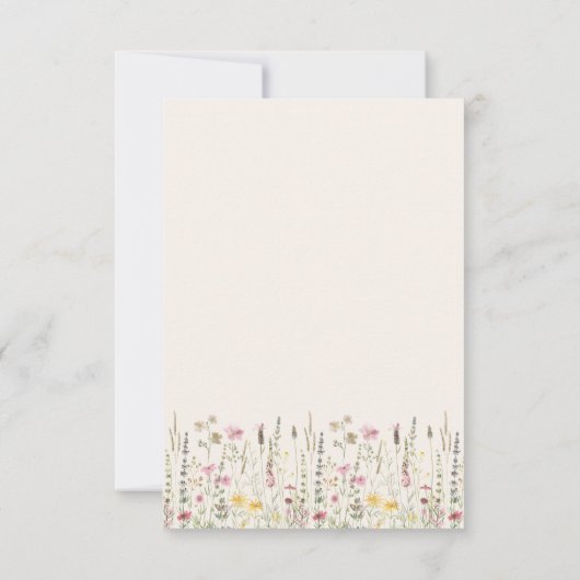 Romantic Boho Wedding with Wildflowers 出欠カード (裏面)