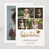 Romantic Botanical Kindergarten Grad 5-Photo 案内状 (正面/裏面)