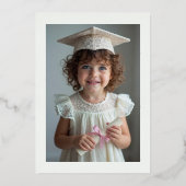 Romantic Botanical Pre-K Graduation 5-Photo 箔招待状 (裏面)