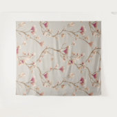 Romantic Botanical Wall Tapestry – Heart Blossom タペストリー (正面(横))