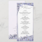 Romantic Botanical Wedding Reception Menu プログラム (正面/裏面)