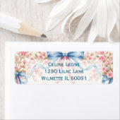 Romantic bows and floral  ラベル (インサイチュ)