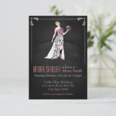 Romantic Bridal shower modern invitation 招待状 (スタンド正面)