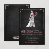 Romantic Bridal shower modern invitation 招待状 (正面/裏面)