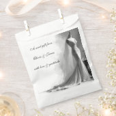 Romantic Bridal Sketch Wedding Favor Bag フェイバーバッグ (クリップ留めされた状態)