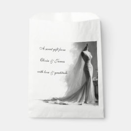 Romantic Bridal Sketch Wedding Favor Bag  フェイバーバッグ