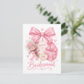 Romantic Bridesmaid Gift, Bridal Party Graphic Tee 招待状 (スタンド正面)