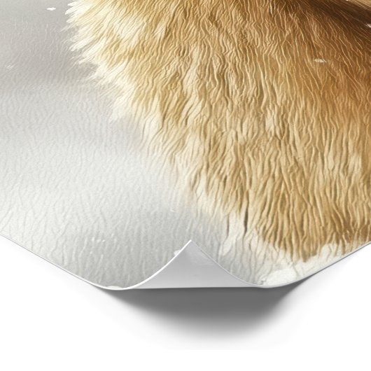 Romantic Bunny Couple Valentine Wall Art ポスター (角)