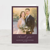 Romantic Burgundy Photo サンキューカード (正面)