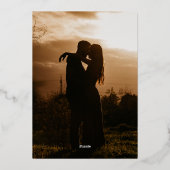 Romantic Burgundy Rose Wedding 箔招待状 (裏面)