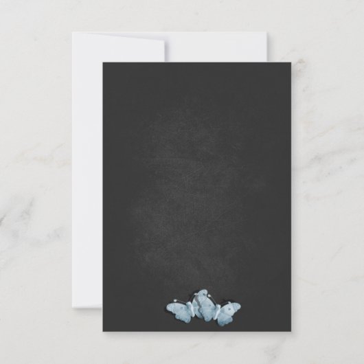 Romantic Butterflies wedding invitation 招待状 (裏面)