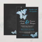 Romantic Butterflies wedding invitation 招待状 (正面/裏面)