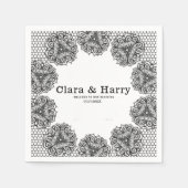 Romantic calligraphy flourish modern ELEGANT スタンダードカクテルナプキン (正面)