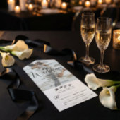 Romantic Calligraphy Monogram Photo Wedding  オールインワン招待状