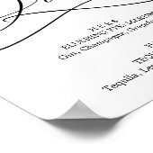 Romantic Calligraphy Signature Drinks Sign ポスター (角)