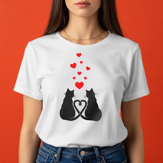 Romantic Cat Lover T-Shirt | Valentine's Day Gift  Tシャツ