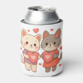 Romantic Cats Heart Can Cooler 缶クーラー (缶正面)