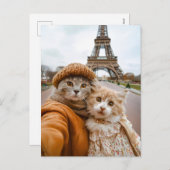 Romantic Cats in Paris シーズンポストカード (正面/裏面)