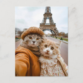 Romantic Cats in Paris シーズンポストカード